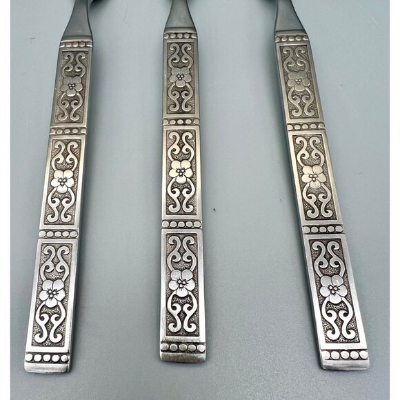 Set Of 3 Oneida Community Isabella Dinner Forks Stainless Steel 7 3/8"L - Picture 2 of 4